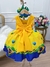 Vestido Infantil Temático Amarelo e Azul Brasil C/ Pérolas (1176AM) na internet