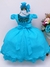 Vestido Infantil Azul Tiffany Cinto de Pérolas Luxo (7504AT) - loja online