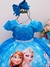 Vestido Infantil Frozen Azul Com Cinto de Pérolas Luxo (1595AZ) - comprar online