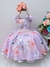 Vestido Infantil Rosa Florido Com Cinto de Pérolas Luxo (2283R)