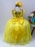 Vestido Infantil Amarelo Renda Metalizada Tule C/ Brilho Damas (2109Y) na internet