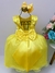 Vestido Infantil Amarelo Com Renda Busto Cinto Strass Luxo (2140AM) na internet