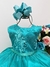 Vestido Infantil Verde Renda Busto Cinto Strass Luxo (2140VD) - comprar online