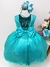 Vestido Infantil Verde Renda Busto Cinto Strass Luxo (2140VD) na internet