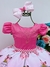 Vestido Infantil Jardim Encantado Borboletas Rosa Luxo (1064R2) na internet