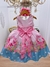 Vestido Infantil Rosa Unicórnio Festas de Aniversário Luxo (0715RS) na internet