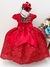 Vestido Infantil Vermelho Renda Realeza Cinto Pérolas Luxo (4610VERMELHO2) na internet