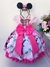 Vestido Infantil Minnie Rosa Poá Pérolas e Strass (DLXMIRO) na internet