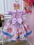 Imagem do Vestido Infantil Rosa Bebê Fazendinha Bichos Aplique Botões (2868RR)