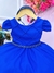 Vestido Infantil Azul Royal Cinto de Pérolas Casamento Luxo (7504AR) - loja online