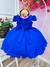 Imagem do Vestido Infantil Azul Royal Cinto de Pérolas Casamento Luxo (7504AR)