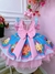 Vestido Infantil Fazendinha Vaquinha e Porquinho Rosa e Azul (0645AF) - loja online