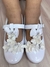 Sapatinho Branco Verniz C/ Aplique de Flores e Lacinho Luxo (744BR) - Gabi Boutiquekids