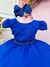 Vestido Infantil Azul Royal Cinto de Pérolas Casamento Luxo (7504AR) - comprar online