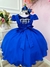 Vestido Infantil Azul Royal Cinto de Pérolas Casamento Luxo (7504AR) na internet