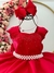 Vestido Infantil Vermelho Busto C/ Strass Damas Formaturas (1648VM) - comprar online