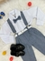 Conjunto Social Camisa Branca Calça Gravata e Susp. Cinza (1382CZ) - Gabi Boutiquekids