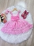 Vestido Infantil Primavera Verão Rosa Bebê Saia C/ Babado (3410RS) na internet