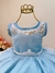 Vestido Infantil Frozen Princesas Capa de Luxo Aniversário (0726AG) - loja online