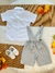 Conjunto Social Camisa Gravata Short e Suspensório Cinza (3540CZ) - Gabi Boutiquekids