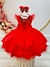 Vestido Infantil Vermelho Luxo C/ Renda e Cinto de Pérolas (7001VM) na internet