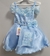 Vestido Infantil Frozen C/ Capa e Laço Princesas Festas Luxo (0055AG)