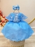 Vestido Infantil Frozen Princesas C/ Echarpe Infantil (1318AZ)