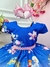 Vestido Infantil Elsa e Frozen Princesas Azul Luxo Festas (1595AF) - comprar online