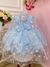 Vestido Infantil Frozen Princesas C/ Capa e Cinto de Pérolas (1161AC)