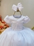 Vestido Infantil Branco Luxo C/ Renda e Strass Daminhas (2484BR) - comprar online