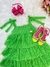 Vestido Infantil Verde de Alça e Com Plumas Luxo (3419VD) na internet