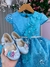 Vestido Marie Jardim Encantado Luxo Azul Tiffany (VESTMRIEJDENCTDRNAZ) - Gabi Boutiquekids