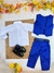 Conjunto Infantil Camisa Branca Calça Colete Grav. Azul Real (0702AR) na internet