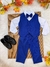 Conjunto Infantil Camisa Branca Calça Colete Grav. Azul Real (0702AR) - comprar online