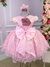 Vestido Marie Jardim Encantado Margaridas Rosa Bebe (VESTMRIEJRDENCTMGRDRSBB) - loja online