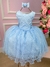 Vestido Princesa Belli Azul Bebe Jardim Encantado (VESTBLLIJRDENCAZLBB)