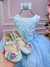 Vestido Princesa Belli Azul Bebe Jardim Encantado (VESTBLLIJRDENCAZLBB) - Gabi Boutiquekids