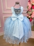 Vestido Princesa Belli Azul Bebe Jardim Encantado (VESTBLLIJRDENCAZLBB) na internet