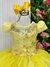 Vestido Vila Lele Longo Jardim Encantado Borboletas Amarelo (VESTVLLLLGJRDENCTBB na internet