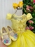 Vestido Vila Lele Longo Jardim Encantado Borboletas Amarelo (VESTVLLLLGJRDENCTBB - Gabi Boutiquekids