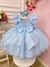 Vestido Infantil Princesa Cinderela Frozen C/ Babados Strass (1407AA) na internet