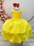 Fantasia Infantil Bela e a Fera Amarela Com Renda Dourada (107AMO) - Gabi Boutiquekids