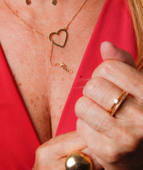 Colar mãe gravatinha banho de ouro 18k - comprar online