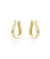 Argola articulada triangular banho de ouro 18k