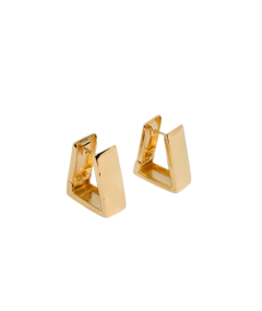Argola triangular grossa banho de ouro 18k - comprar online