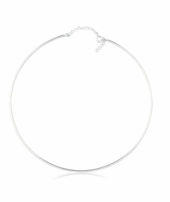 Choker aro liso banho de prata