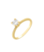 Anel solitário banho de ouro 18k - comprar online