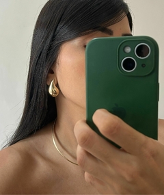 Brinco gota Hailey Bieber banho ouro 18k