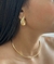 Brinco gota Hailey Bieber banho ouro 18k - comprar online