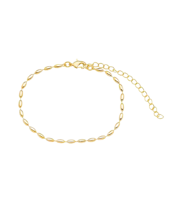 Pulseira gomos banho de ouro 18k